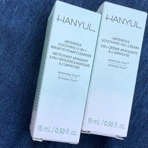 HANYUL Artemisia Soothing Cleanser and Artemisia Soothing Gel Cream 15ML each